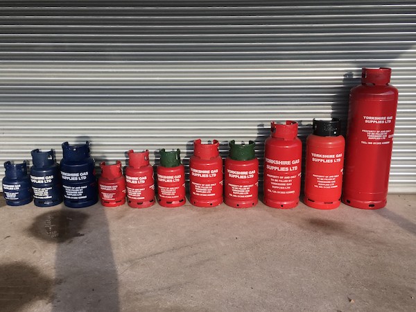 range of gas cylinders