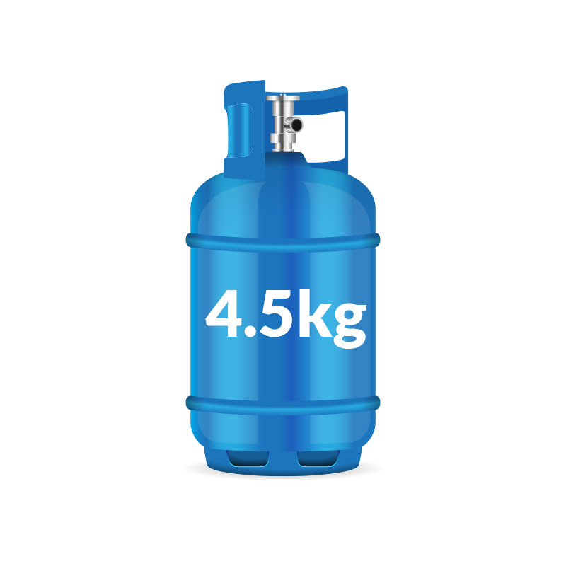 blue 4.5kg gas bottle