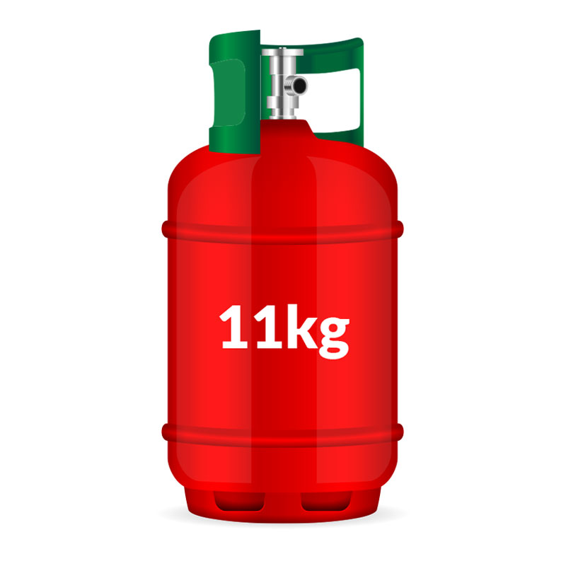 green 11kg gas bottle
