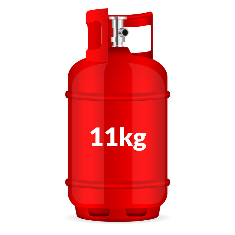red 11kg gas bottle