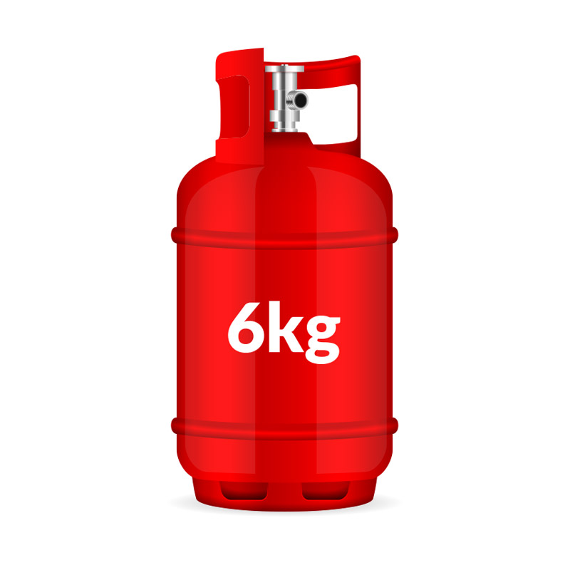 red 6kg gas bottle